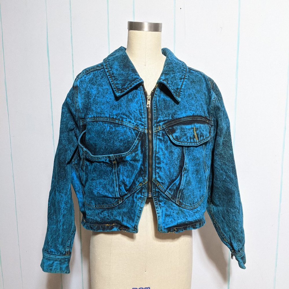 VTG  90s Denim Zip up Jacket